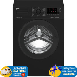 LAVE LINGE BEKO 7KG 1000trs INVERTER / Noir / WUE7612XAA
