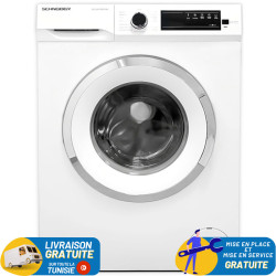 Machine à laver Frontale SCHNEIDER avec Afficheur 8 KG / Blanc