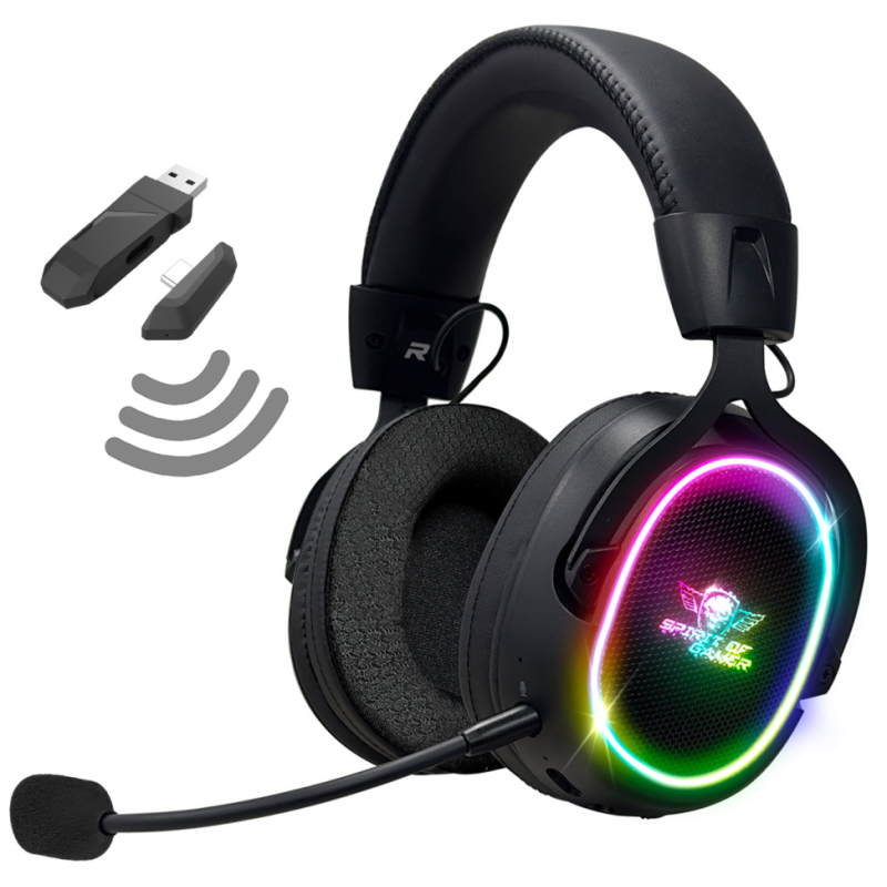 Micro Casque Sans FIL Gamer SPIRIT OF GAMER XPERT- H1200 - Noir