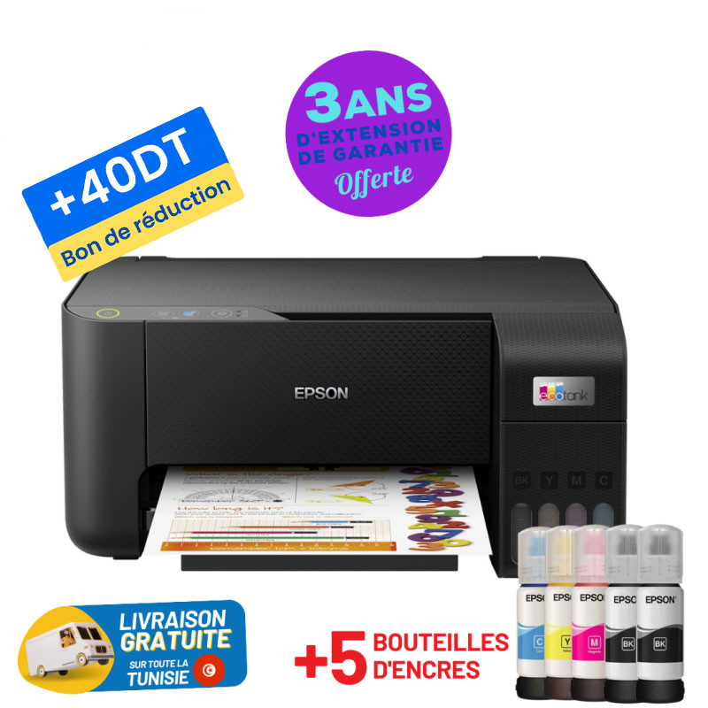 Imprimante Multifonction à réservoir intégré 3en1 couleur Epson ECOTANK L3210 / USB
