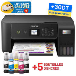 Imprimante Multifonction à réservoir intégré 3en1 couleur A4 Epson ECOTANK L3260 / USB & WIFI + 30DT Bon de Réduction