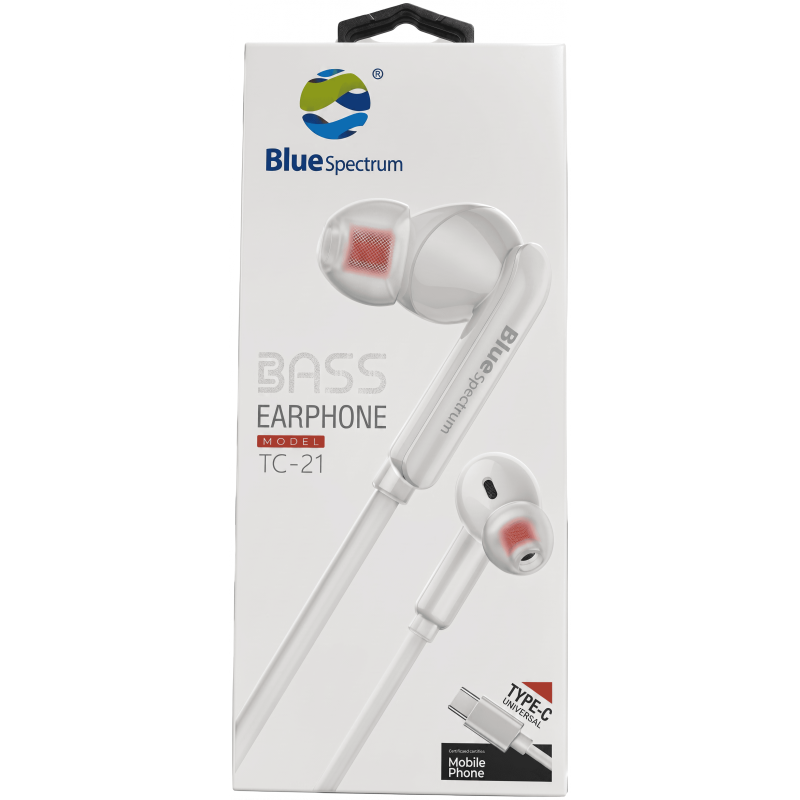 Écouteur Blue Spectrum TC21 TYPE C - Blanc