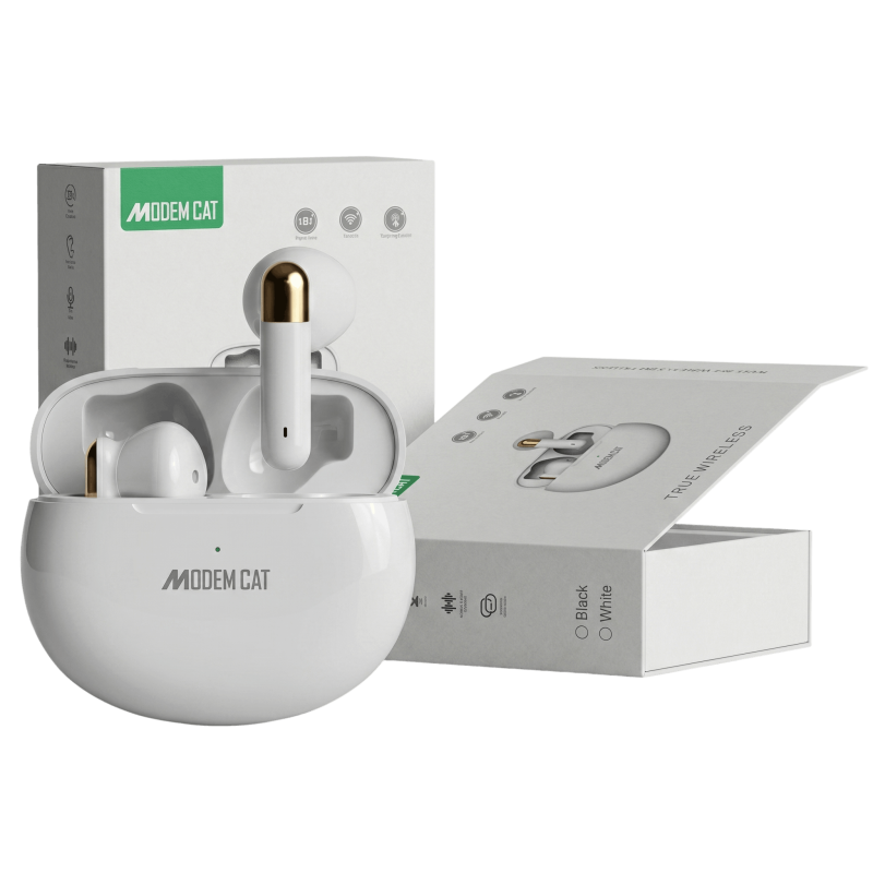 ÉCOUTEURS SANS FIL MODEM CAT MTW 05 / BLANC