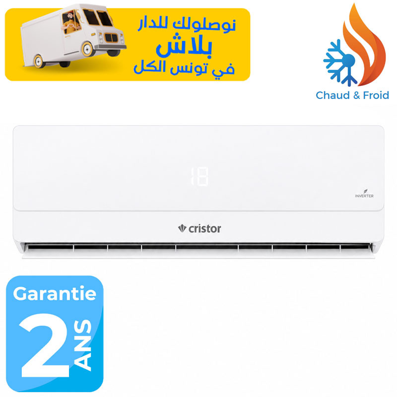 CLIMATISEUR CRISTOR 9000BTU INVERTER TROPICALISÉ T3 / Chaud Froid