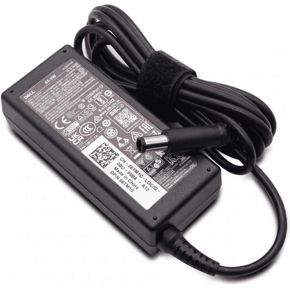 Chargeur Original DELL 65 W / 7.4 mm avec Câble d’alimentation