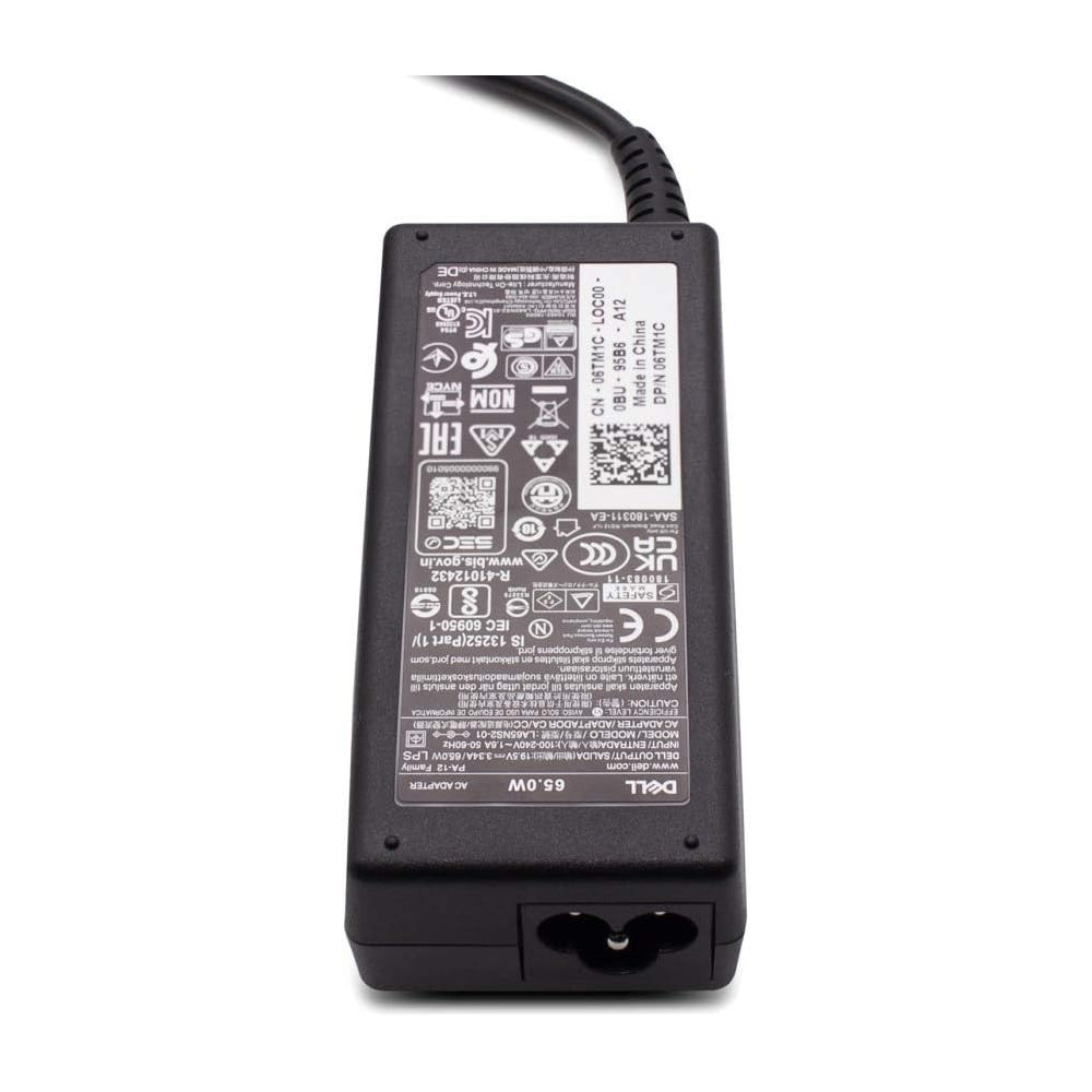 Chargeur Original DELL 65 W / 7.4 mm avec Câble d’alimentation
