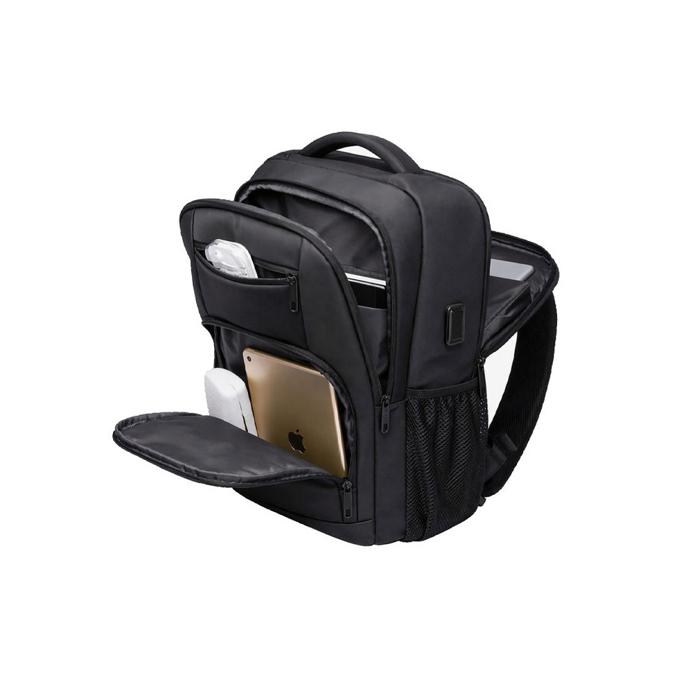 SAC A DOS RISE 16.1'' avec PORT USB (Type A & Type C) / Noir et Gris