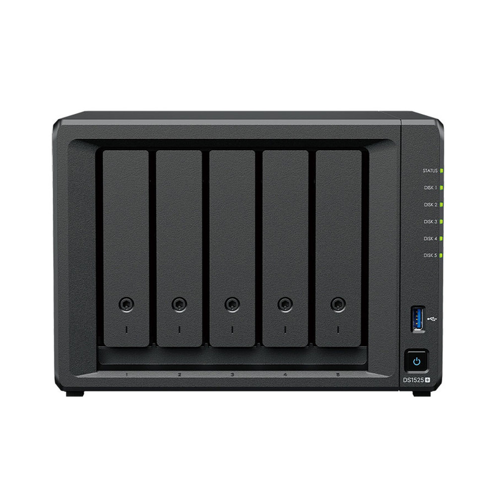 SYNOLOGY DiskStation DS1525+ 5Bays-2xNVMe / Ryzen V1500B / 4C-8T, 8GB+ / 2x2.5GbE