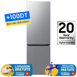 Réfrigérateur SAMSUNG No Frost COMBINE 340 Litres + 100DT Bon de Réduction