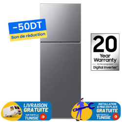 Réfrigérateur Samsung No Frost INVERTER Double Portes 308 Litres Silver + 50DT Bon de Réduction