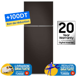 Réfrigérateur Samsung RT42 No Forst INVERTER Double Portes 415 Litres Charbon + 100DT Bon de Réduction