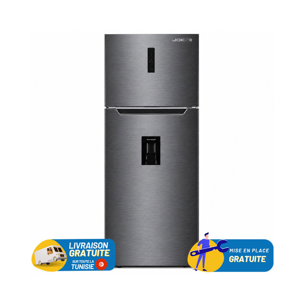 Réfrigérateur JOKER No Frost INVERTER Double Portes 540 Litres / INOX