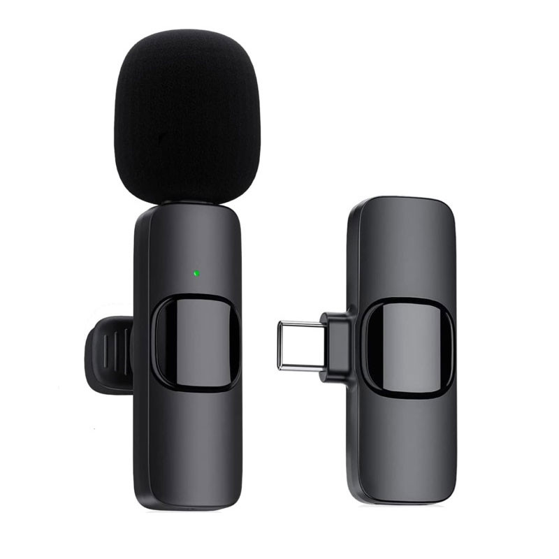Mini Microphone Sans fil TYPE C K35 / Noir