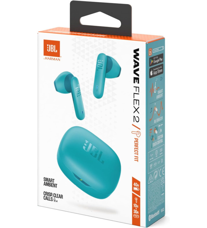 Écouteurs sans fil JBL Wave Flex 2 / Bleu