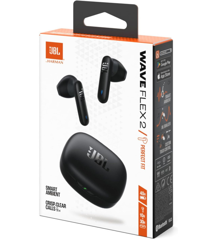 Écouteurs sans fil JBL Wave Flex 2 / Noir