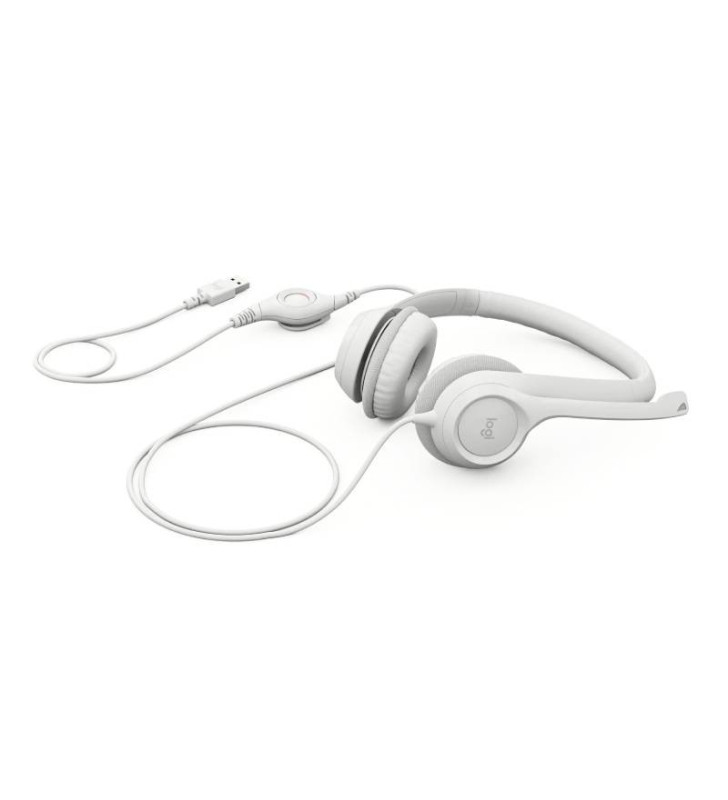 Micro Casque Filaire LOGITECH USB H390 / Blanc