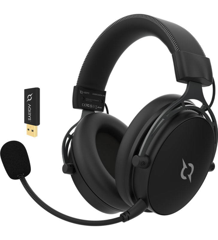 Micro Casque Gamer Sans Fil Aqirys Andromeda Pro / Noir
