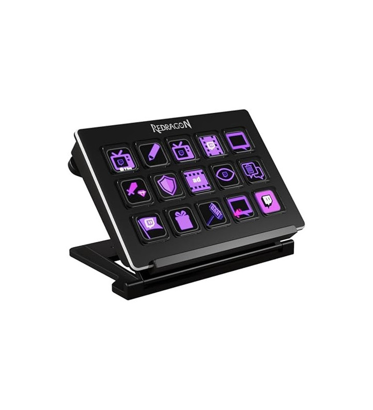 Clavier Gamer Redragon SS-550 Streamcraft 15 Customized LED Keys / Noir