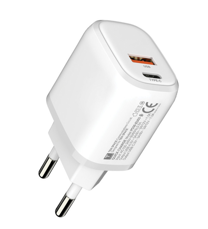 Chargeur Rapide Ten Space KSC-931-TPC / Blanc