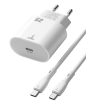 Chargeur rapide Ten Space 25W USB TYPE C-TYPE C PD3.0 / Blanc
