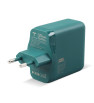 Chargeur rapide Ten Space GAN 70W USB TYPE C + USB-A / Vert