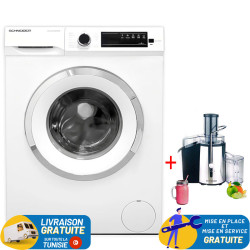 Machine à laver Frontale SCHNEIDER avec Afficheur 8 KG / Blanc