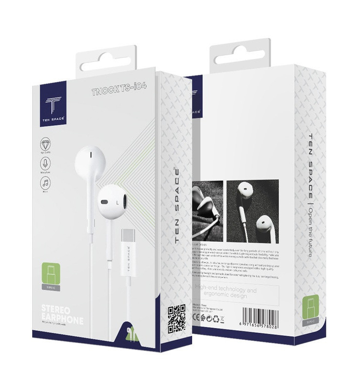Écouteur Filaire Ten Space TS-I04 / Blanc
