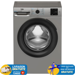 Machine à laver frontale BEKO 8KG PRO SMART INVERTER / GRIS