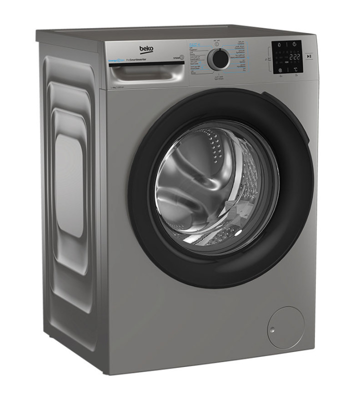 Machine à laver frontale BEKO 8KG PRO SMART INVERTER / GRIS