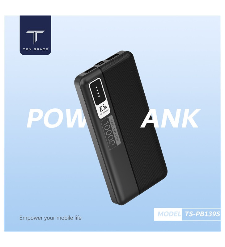 Power Bank Ten Space 10000mAh 22.5W / Noir