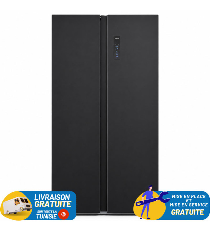 Réfrigérateur NEWSTAR NoFrost Side By Side 560 Litres / Dark Silver
