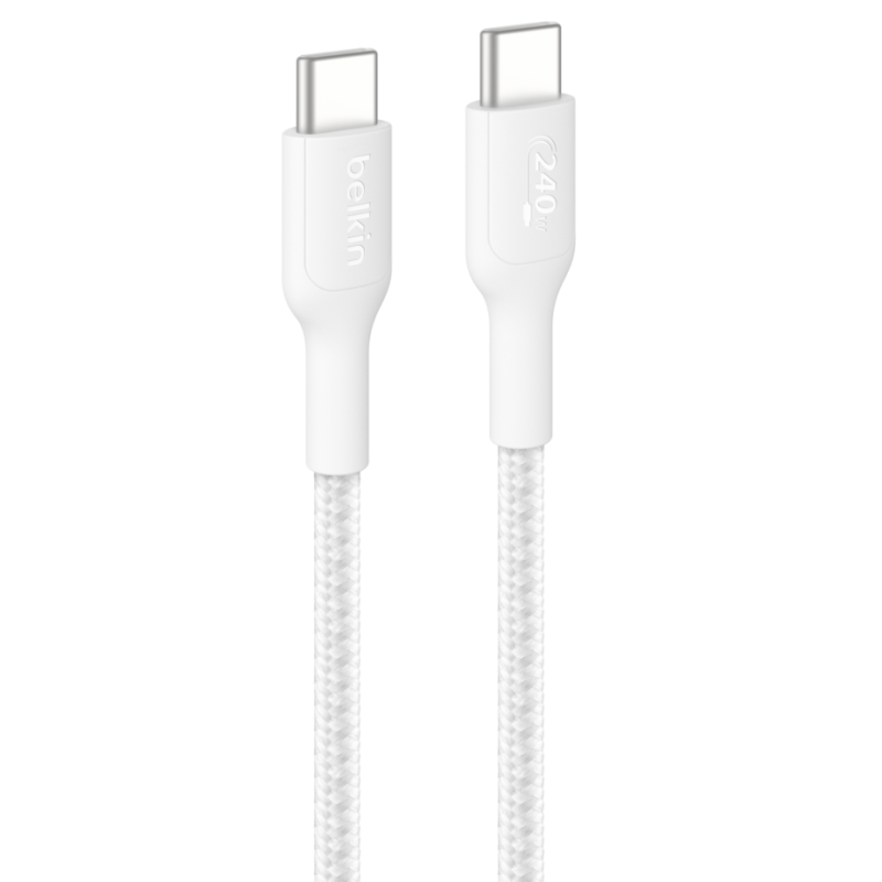 Câble Belkin à gaine tressée USB-C vers USB-C (240 W) 2 m / noir