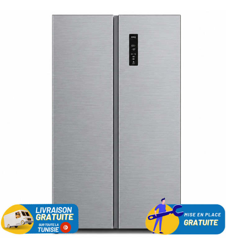 Réfrigérateur NEWSTAR NoFrost Side By Side 560 Litres / Silver