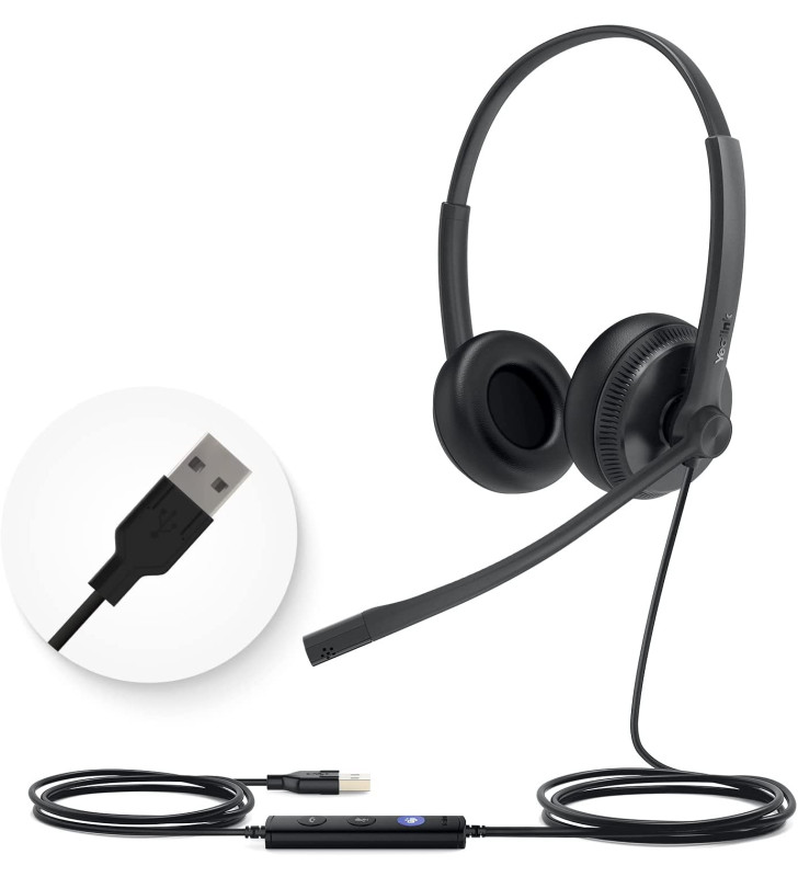 Micro casque bureaux YeaLink UH34 Dual / certifiée Microsoft Teams