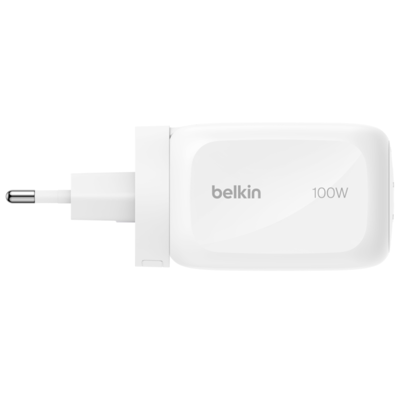 Chargeur secteur BELKIN BoostCharge Pro GaN 3 ports 100 W + kit de voyage / Blanc
