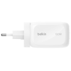 Chargeur secteur BELKIN BoostCharge Pro GaN 3 ports 100 W + kit de voyage / Blanc