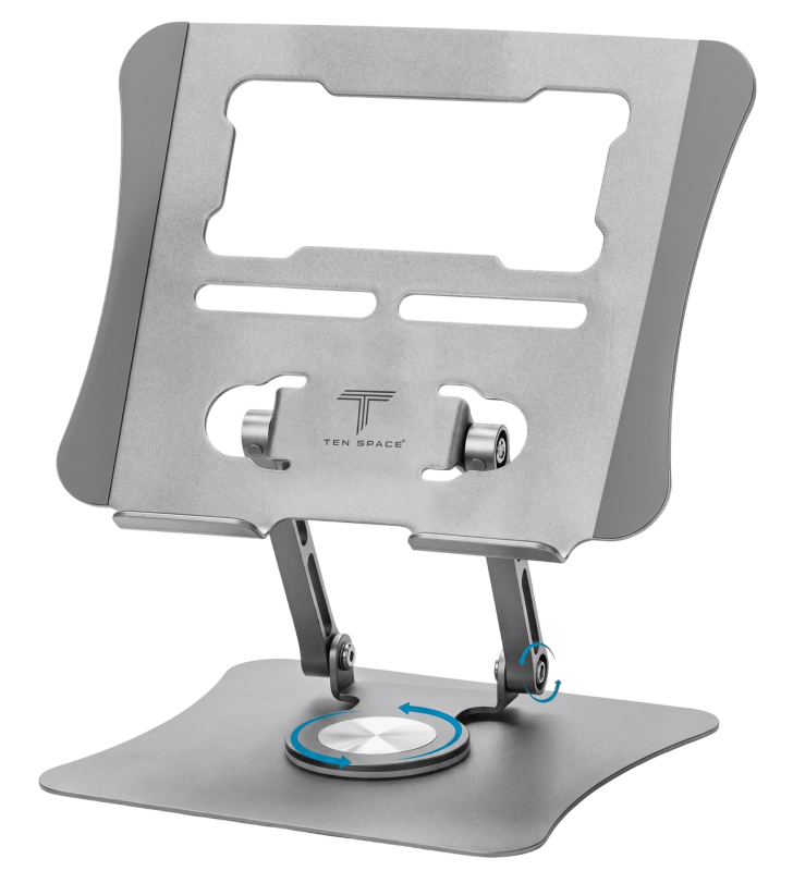 Support Pour Ordinateur Portable TEN SPACE Silicone Pad+ Aluminum Alloy Fully foldable