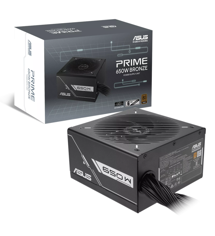 Boîte d'alimentation ASUS Prime 650W Bronze 80Plus / ATX / Noir