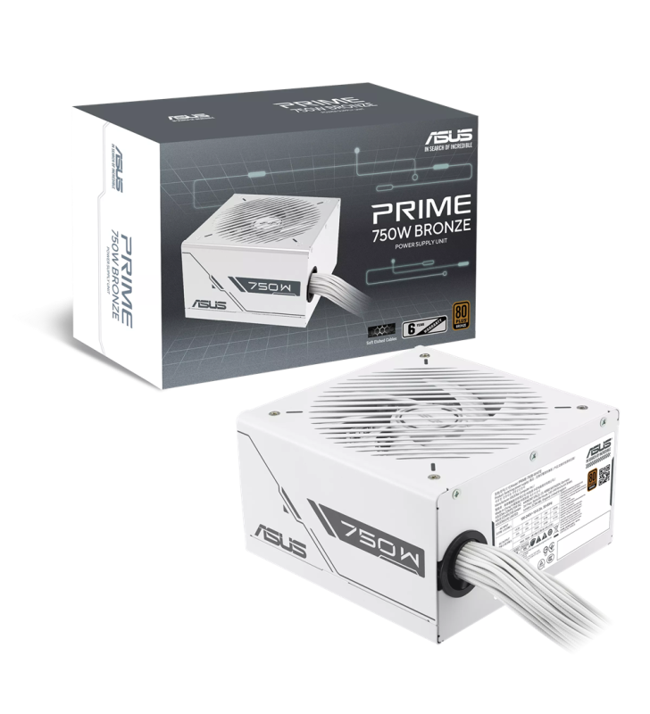 Boîte d'alimentation ASUS Prime 750W 80Plus Bronze White Edition / ATX / Blanc