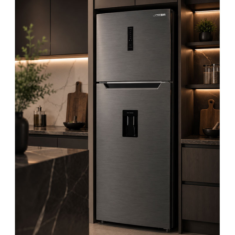 Réfrigérateur JOKER No Frost INVERTER 428 Litres / INOX avec Distributeur d'eau et Afficheur