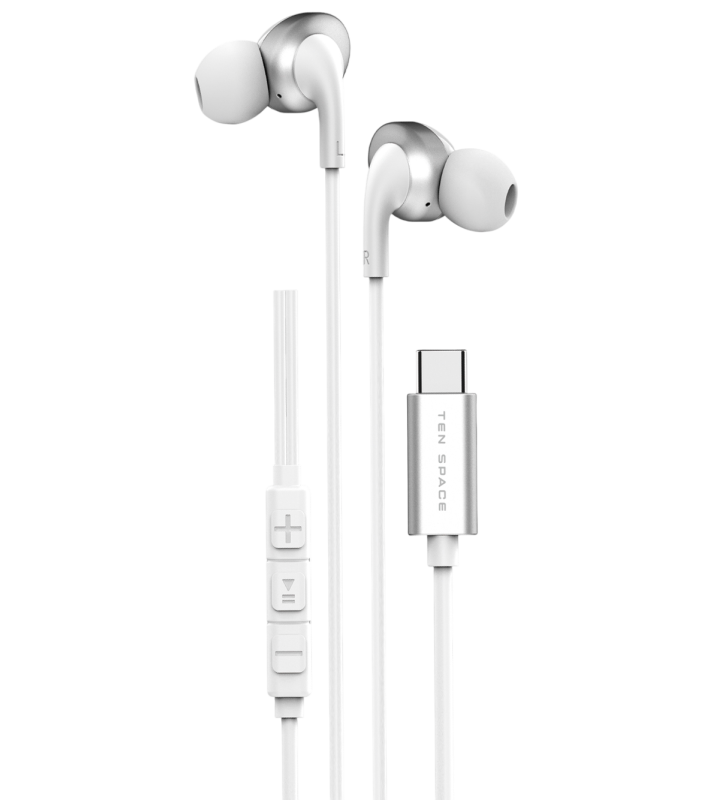 Écouteur Filaire TEN SPACE TS-H17 / Blanc