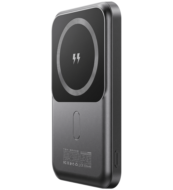 Power Bank Ten Space 10000mAh 22.5W mag-wireless 15W / Noir