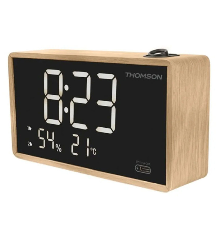 Radio-Réveil Avec Projection Thomson CP202T / Bois