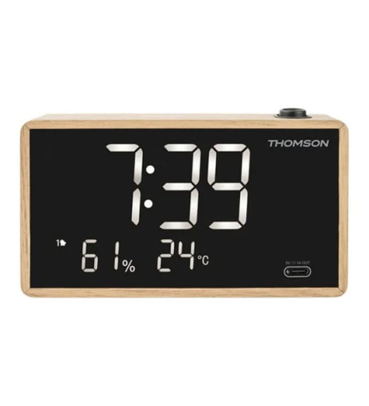 Radio-Réveil Avec Projection Thomson CP202T / Bois
