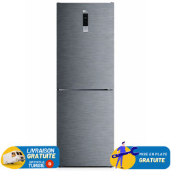 Réfrigérateur IRIS No Frost Combiné  410 Litres Inox / avec afficheur