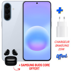 Smartphone Samsung Galaxy A57 5G 16 Go/128 Go / Bleu Clair + Chargeur Samsung original 25W Gratuit