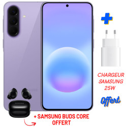 Smartphone Samsung Galaxy A57 5G 16 Go/128 Go / Violet + Chargeur Samsung original 25W Gratuit