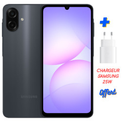 Samsung Galaxy A07 / 12 Go / 128 Go / Noir + Chargeur SAMSUNG GRATUIT