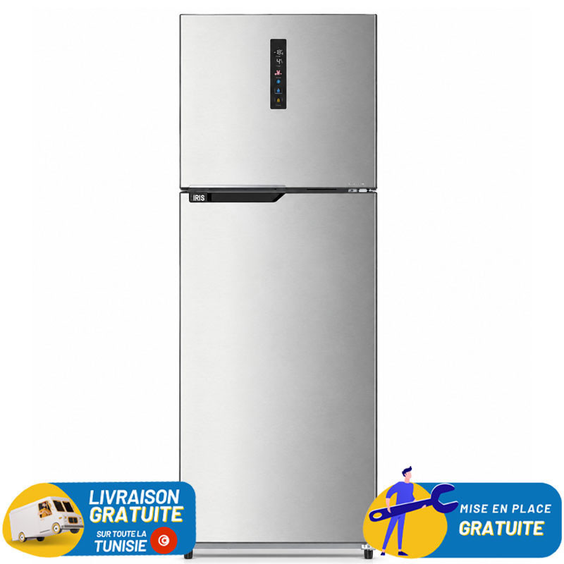 Réfrigérateur IRIS De Frost Double Portes 400 Litres / Silver