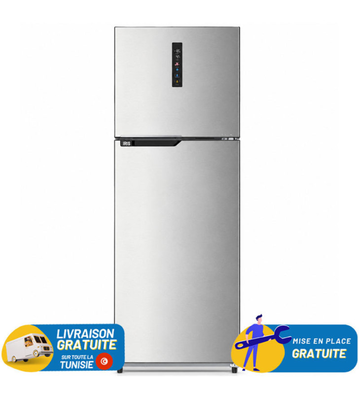Réfrigérateur IRIS De Frost Double Portes 400 Litres / Silver